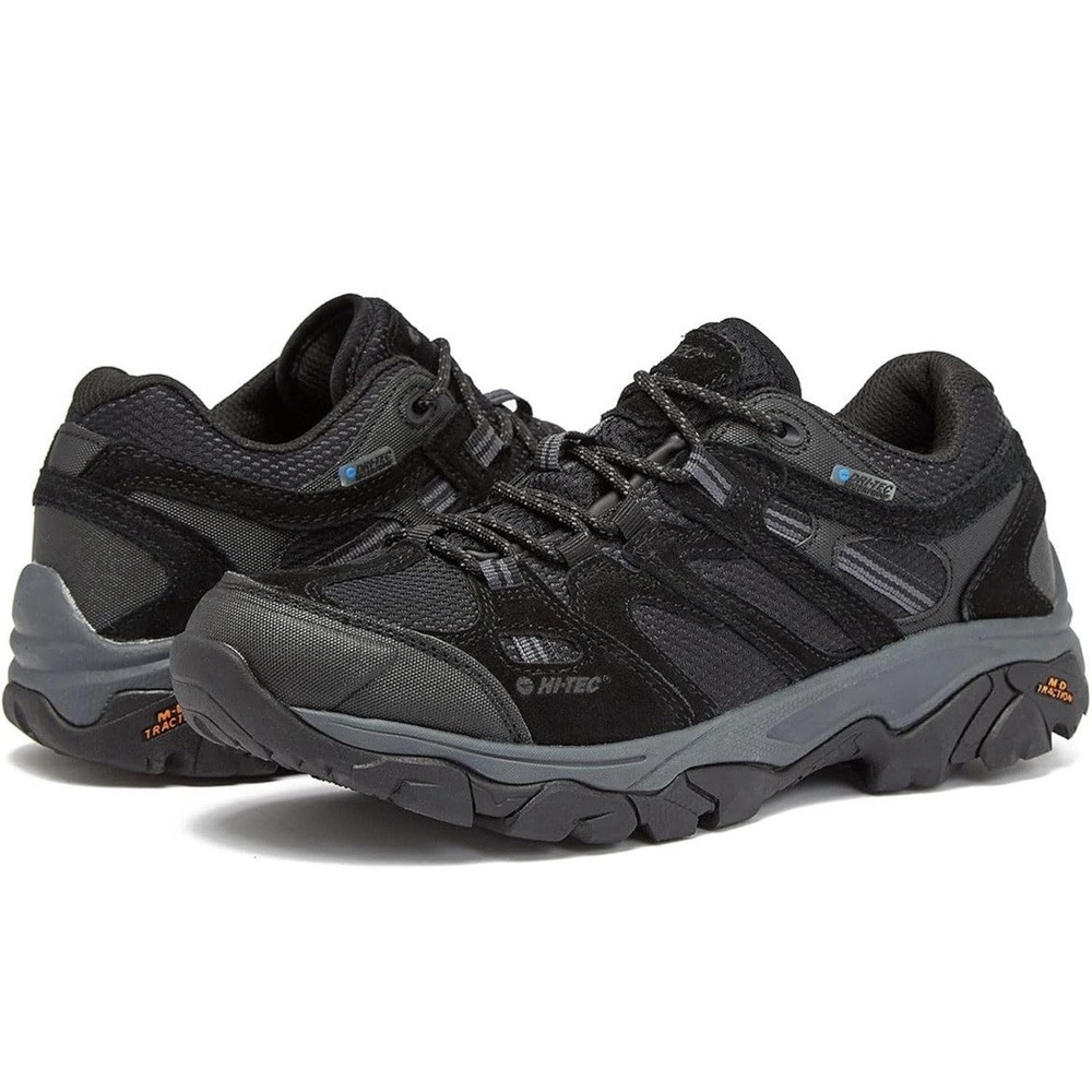 New HI-TEC Ravus WP Low Sz 14X X-Wide Black Men's Hiking Shoes Boots NWOB